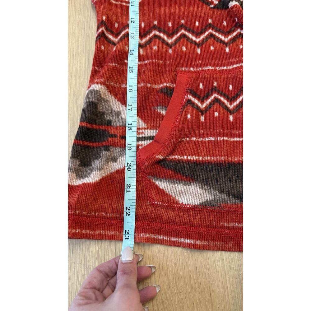 Lauren Ralph Lauren Aztec Red Quarter Zip 3/4 Sleeve Thermal Top Large - Picture 7 of 8